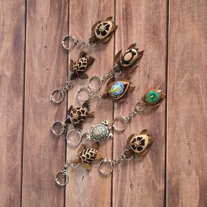 💜-WOOD TURTLE KEYCHAIN BUNDLE